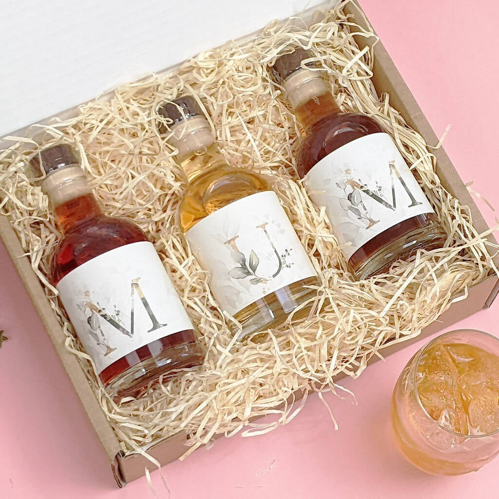 Personalised Deluxe Flavoured Gin Gift Set MixPixie Limited