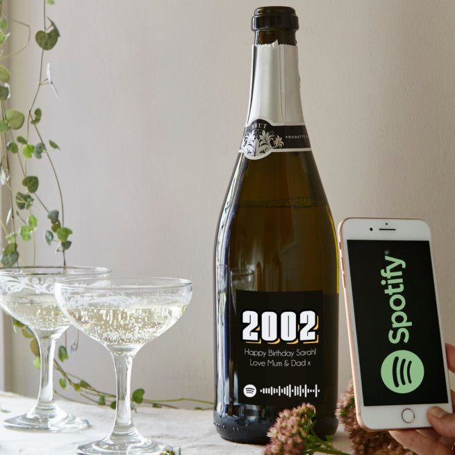 Special Year Personalised Prosecco Spotify Playlist MixPixie Limited