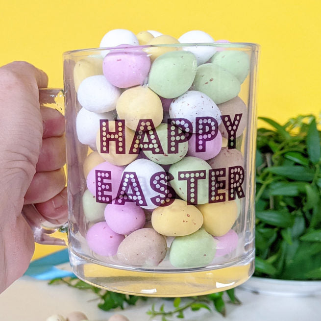 Happy Easter Mug Filled With Coated Chocolate Eggs MixPixie Limited