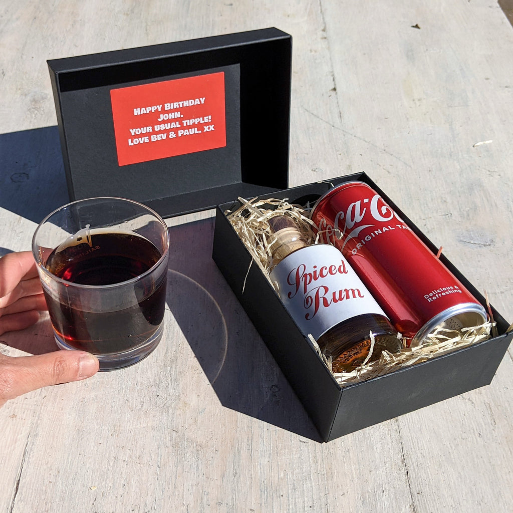 Personalised Rum And Coke Gift Box MixPixie