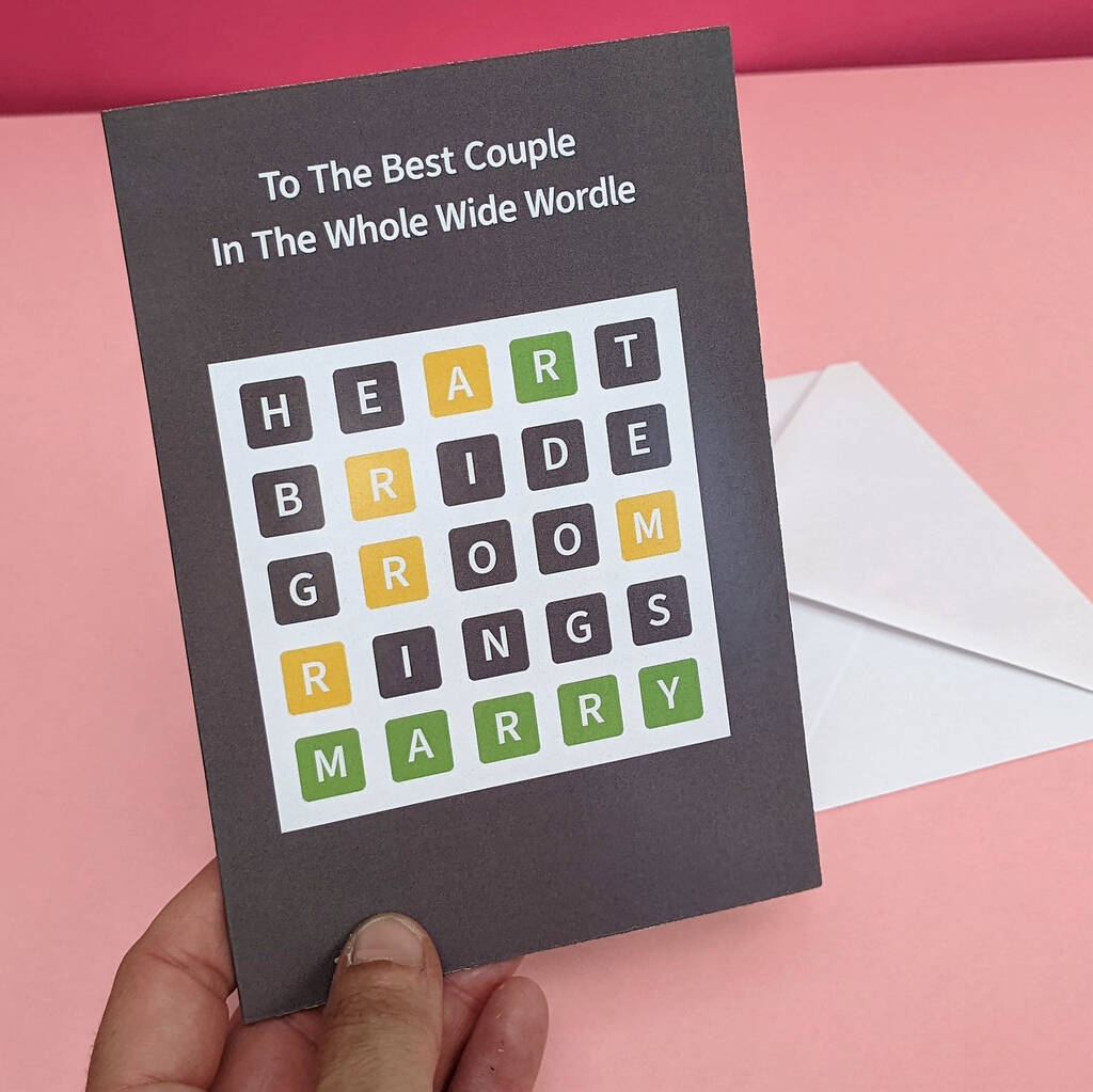 Limited Edition Wordle Card For Couples MixPixie