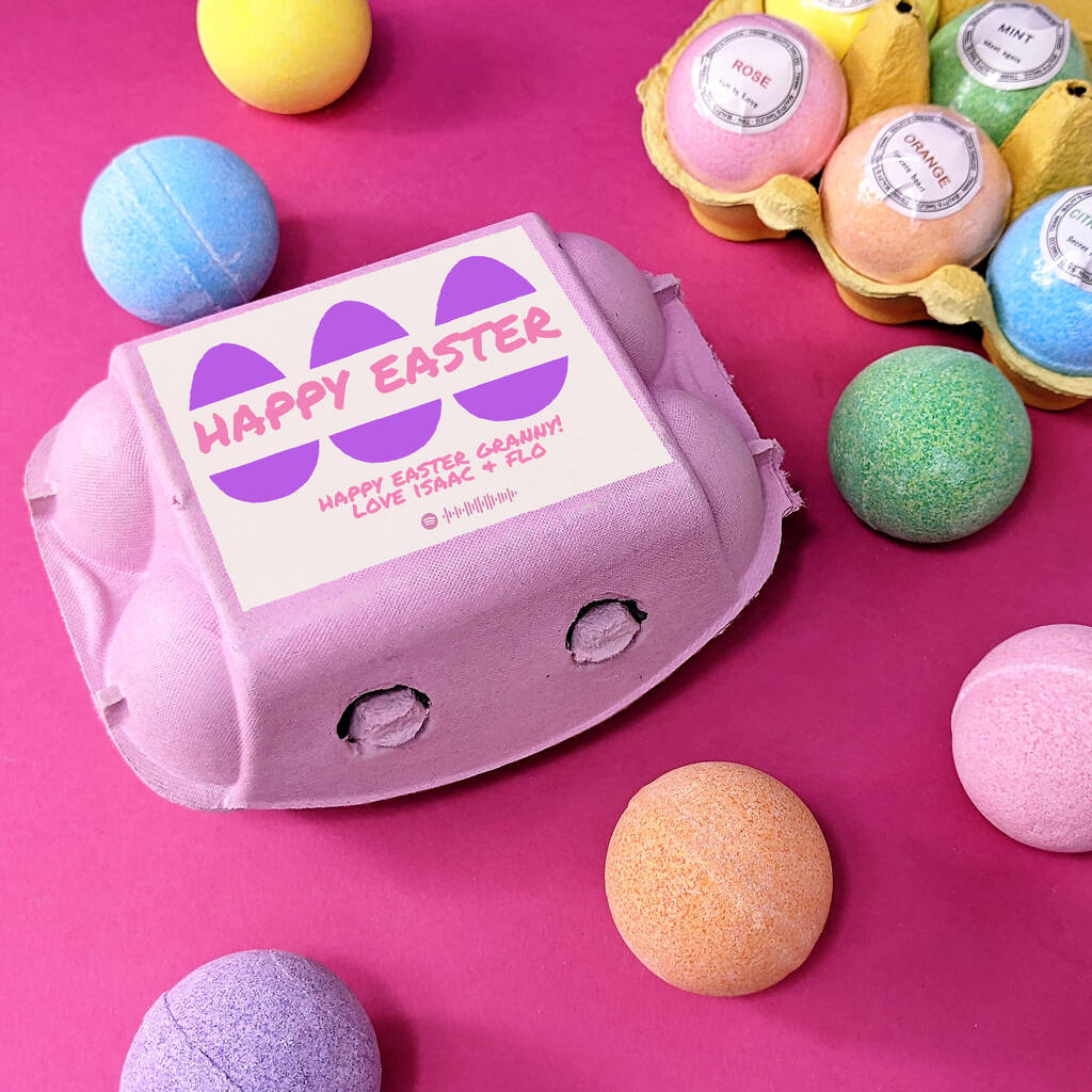 Personalised Bath Bomb Easter Gift With Music MixPixie