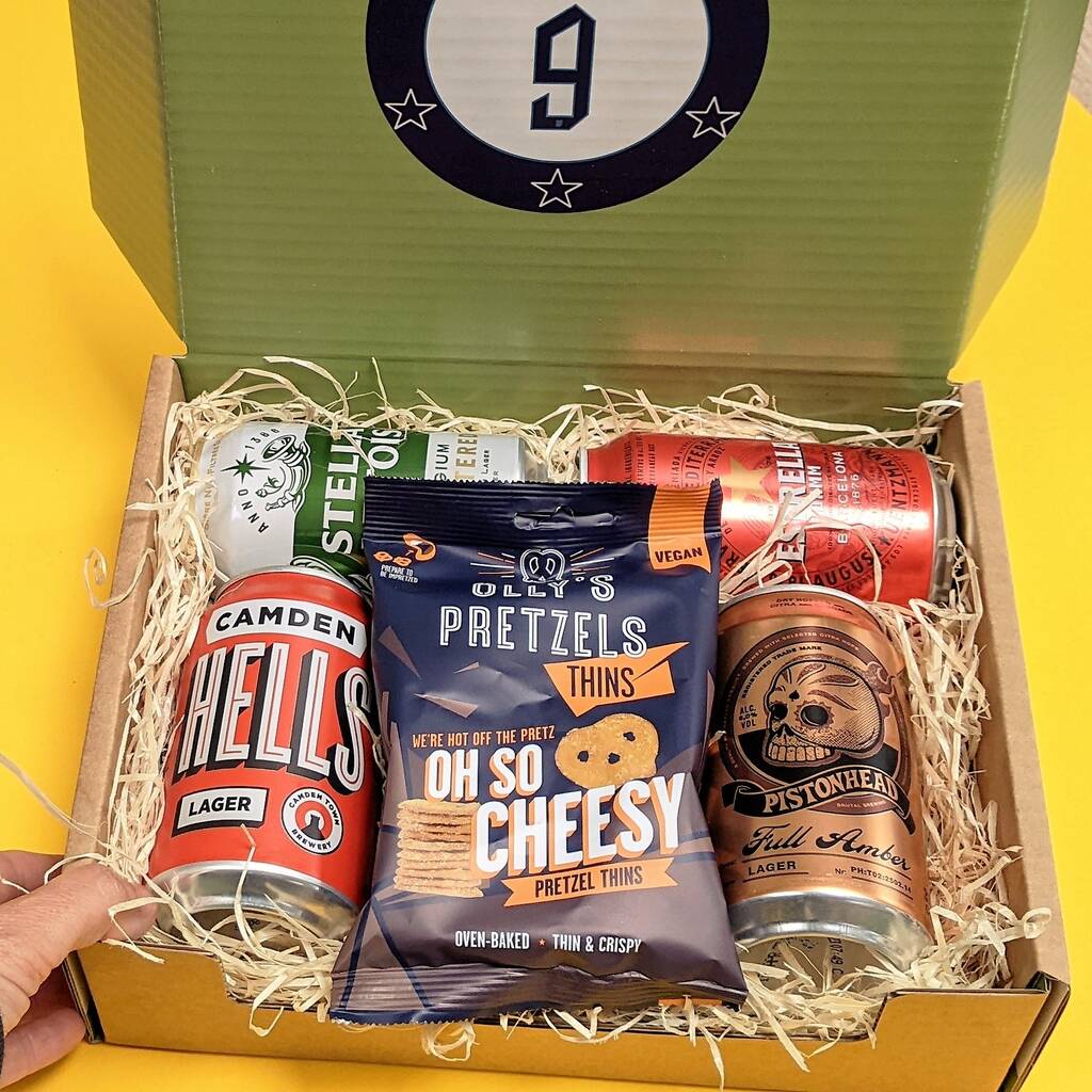 Personalised World Cup Beer And Snacks Box MixPixie