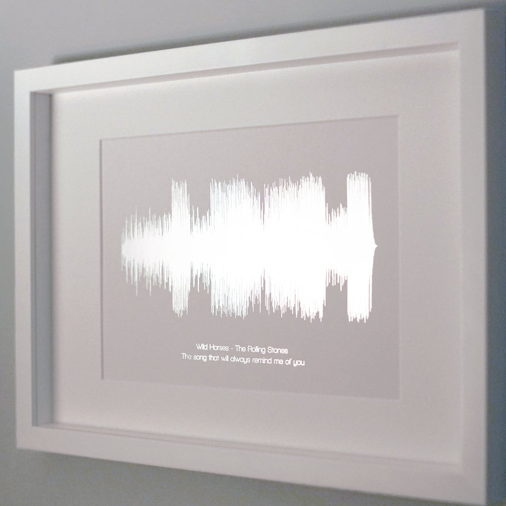 Personalised Metallic Sound Wave Song Print MixPixie Limited