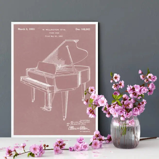 Piano Patent Music Print MixPixie Limited