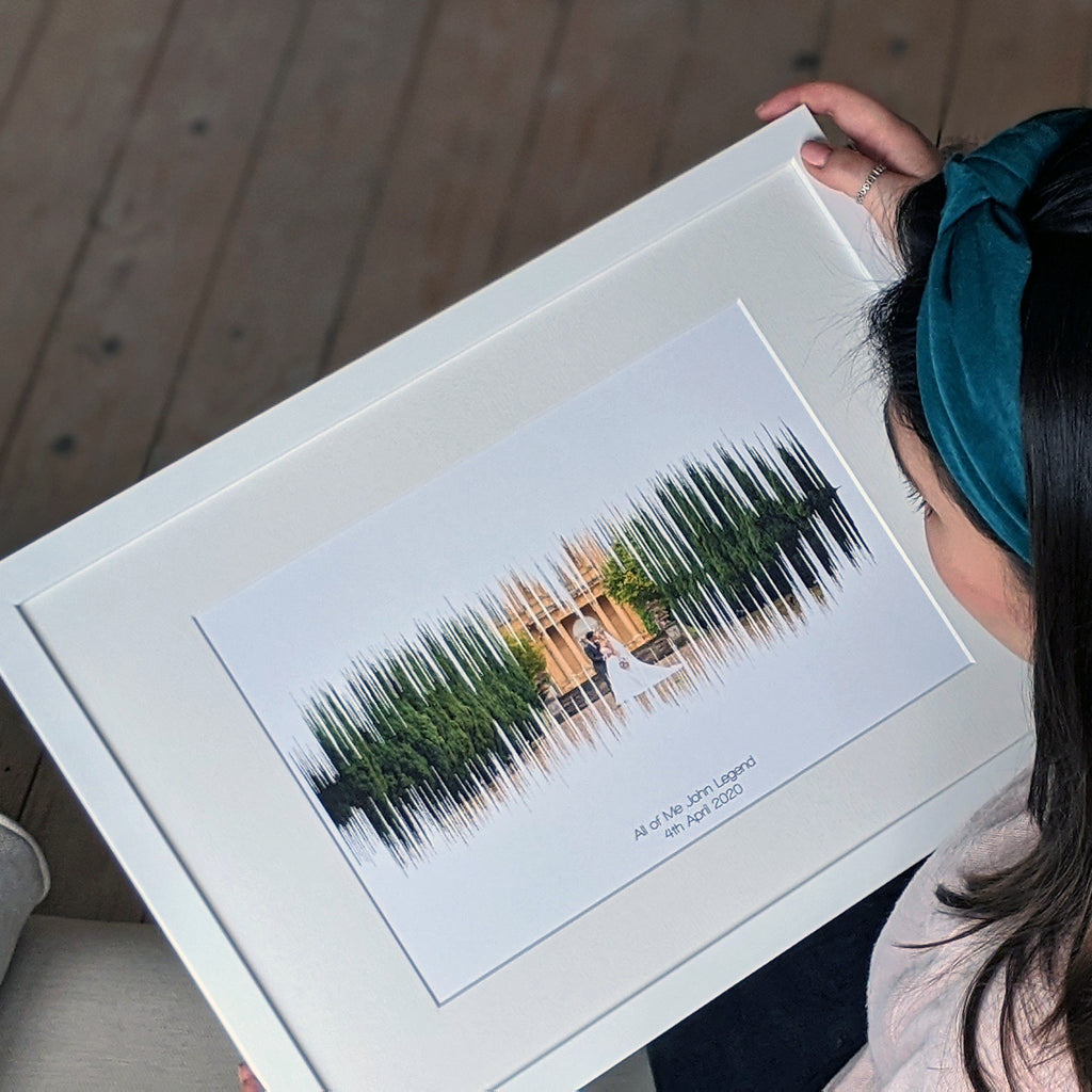 Personalised Wedding Photograph Sound Wave Print MixPixie Limited