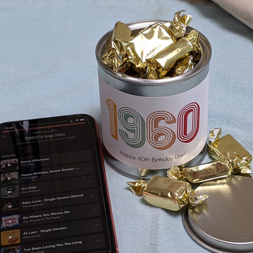 Personalised Special Year Chocolates Tin And Playlist MixPixie Limited