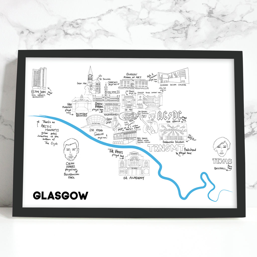 Hand Drawn Music Maps Of UK Cities MixPixie Limited