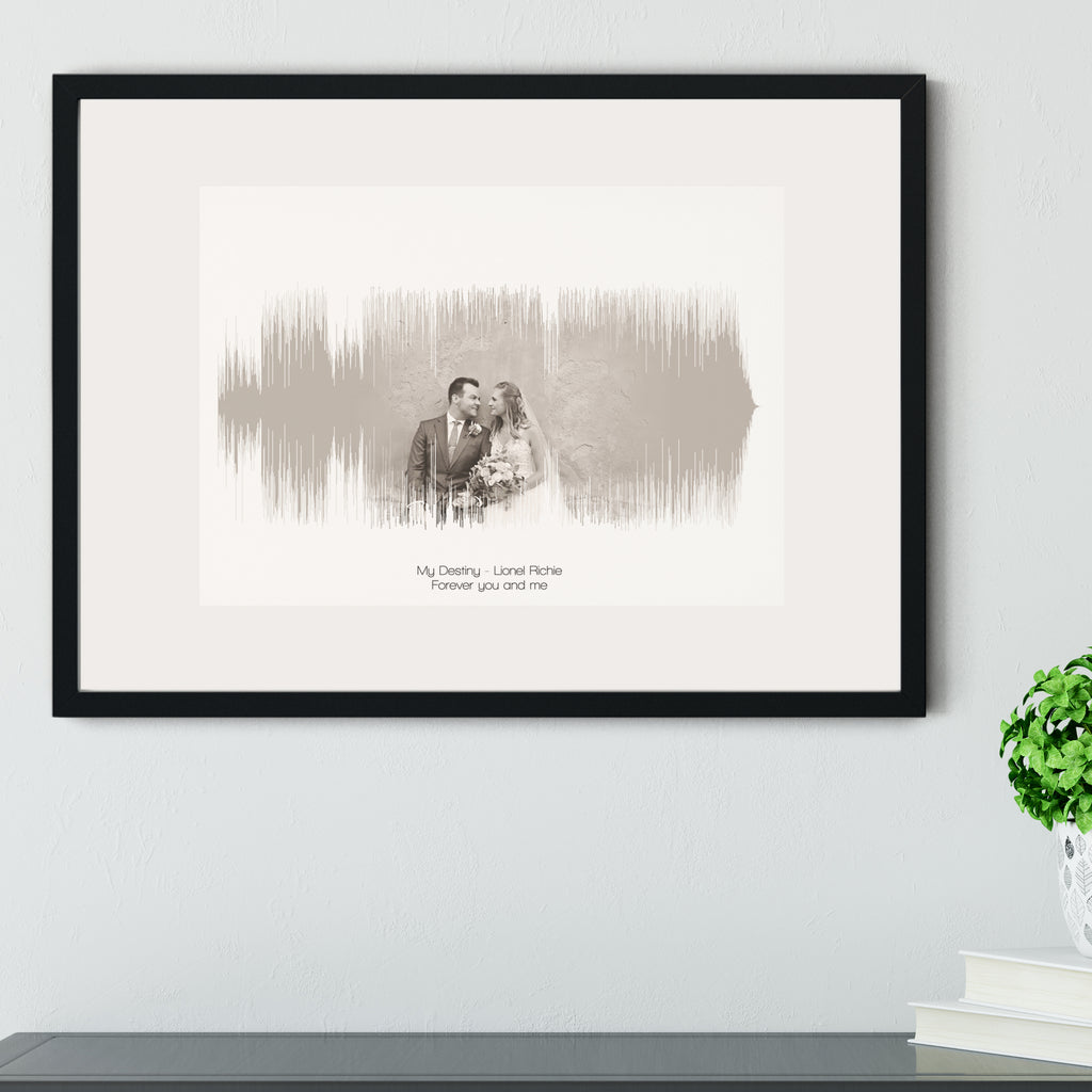 Personalised Wedding Photograph Sound Wave Print MixPixie Limited