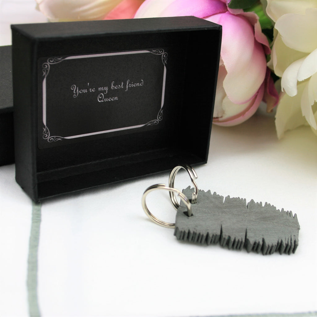 Pair Of Favourite Song Sound Wave Key Rings MixPixie Limited