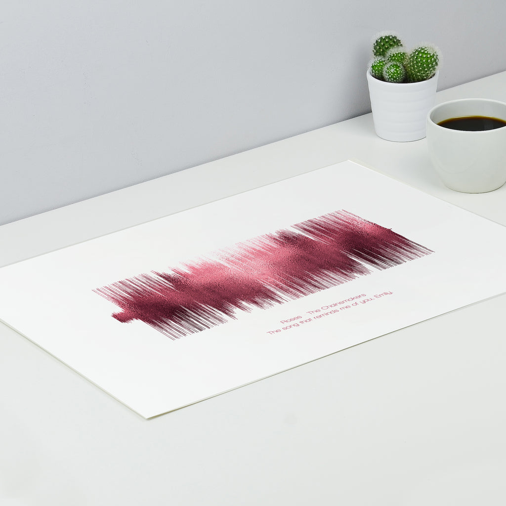 Personalised Limited Edition Sound Wave Print MixPixie Limited