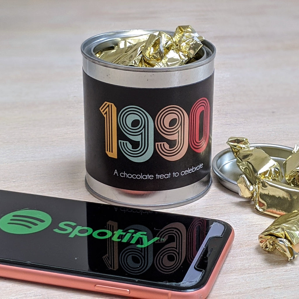 Personalised Special Year Chocolates Tin And Playlist MixPixie Limited