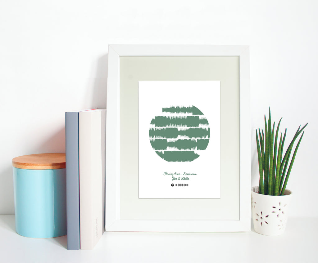 Hear Your Song Sound Wave Shape Print MixPixie Limited