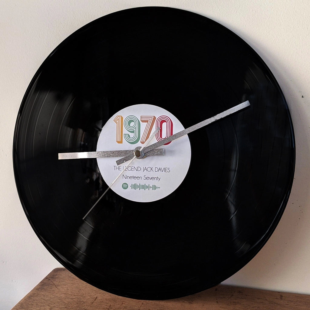 Personalised Special Year Spotify Vinyl Record Clock MixPixie Limited
