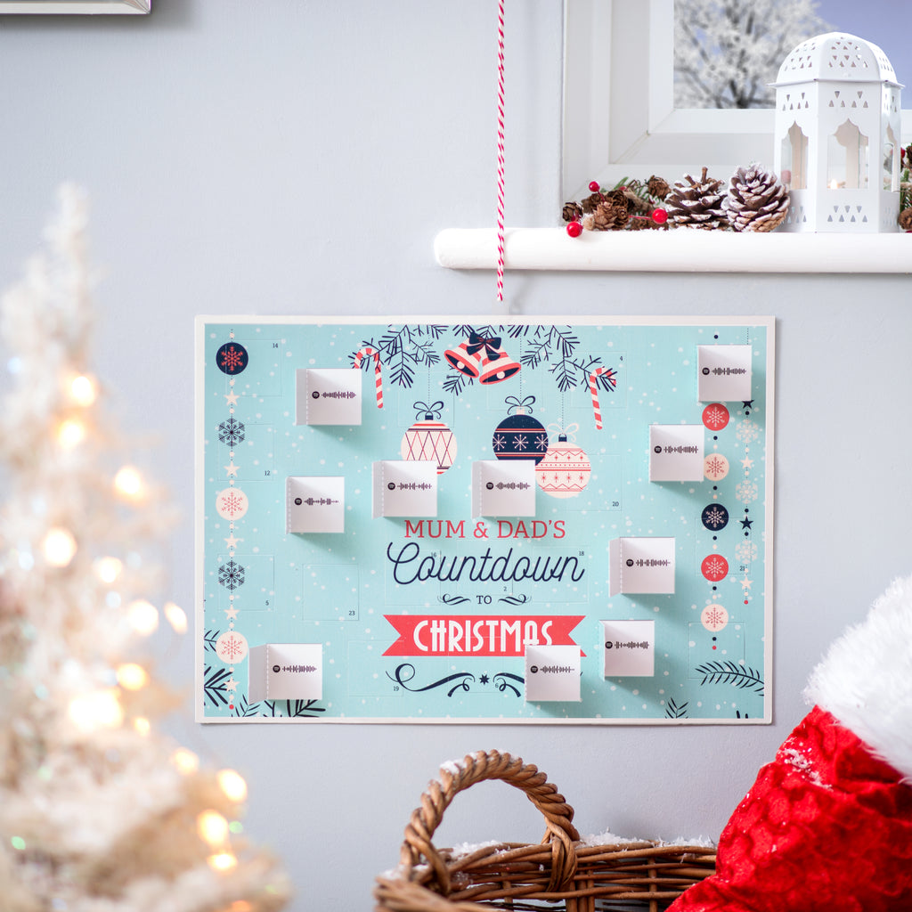 Personalised Blue Music Advent Calendar MixPixie Limited