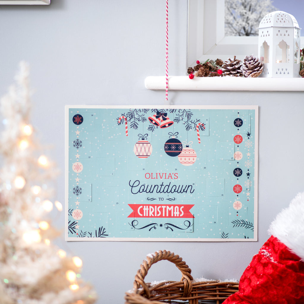 Personalised Blue Music Advent Calendar MixPixie Limited