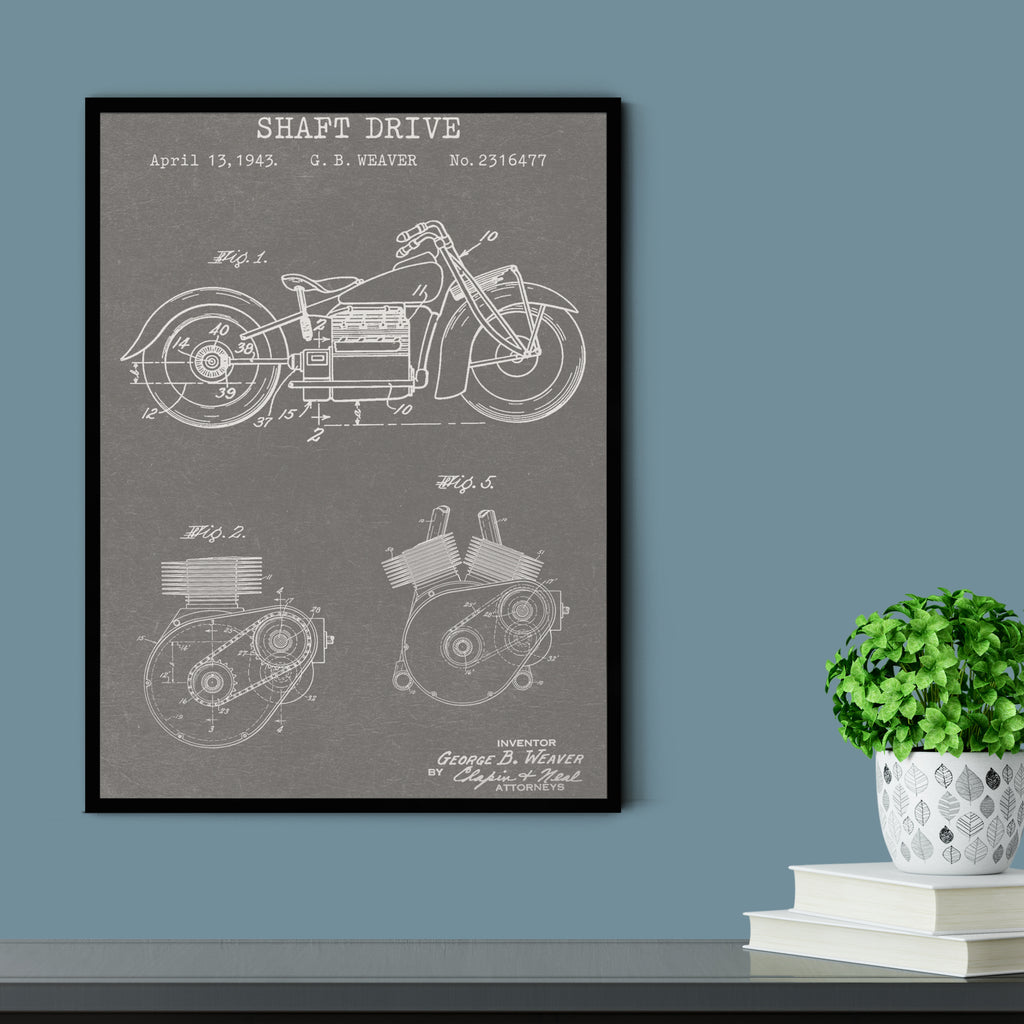 Motorbike Patent Print MixPixie Limited