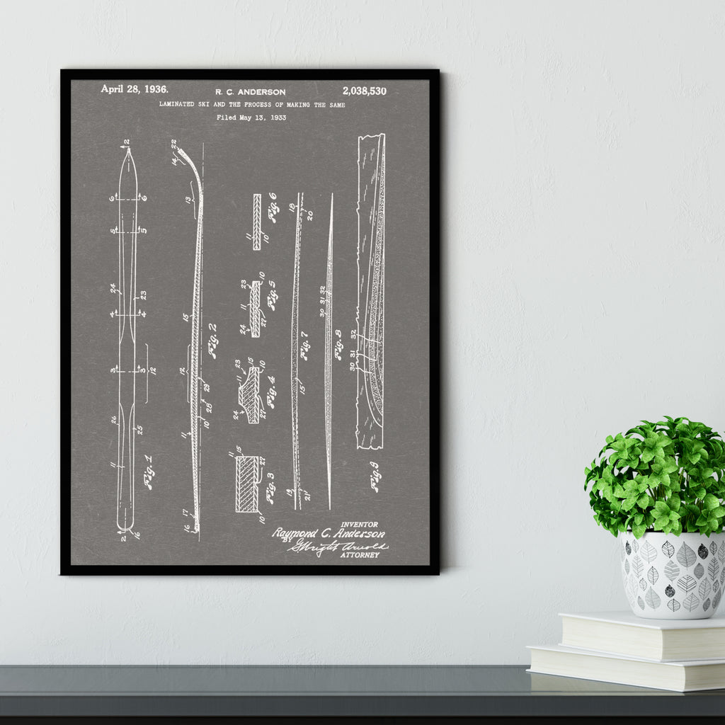 Skis Patent Print MixPixie Limited