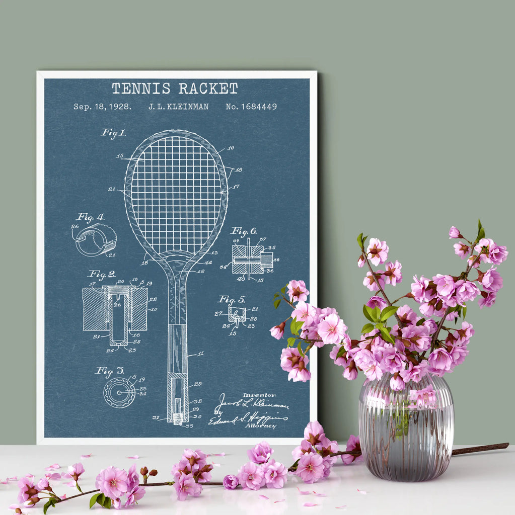 Tennis Racket Patent Print MixPixie Limited