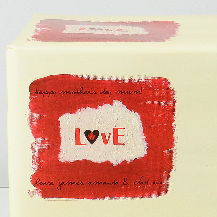 Personalised Love Design Wrapping Paper MixPixie Limited