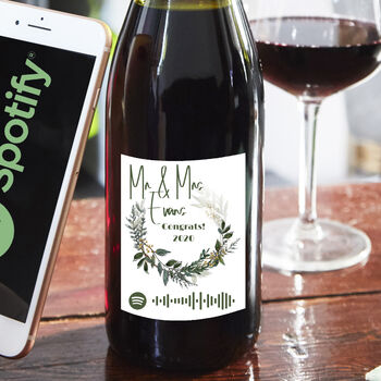 Personalised Red Wine With Spotify Playlist MixPixie Limited