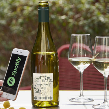 Personalised White Wine With Spotify Playlist MixPixie Limited