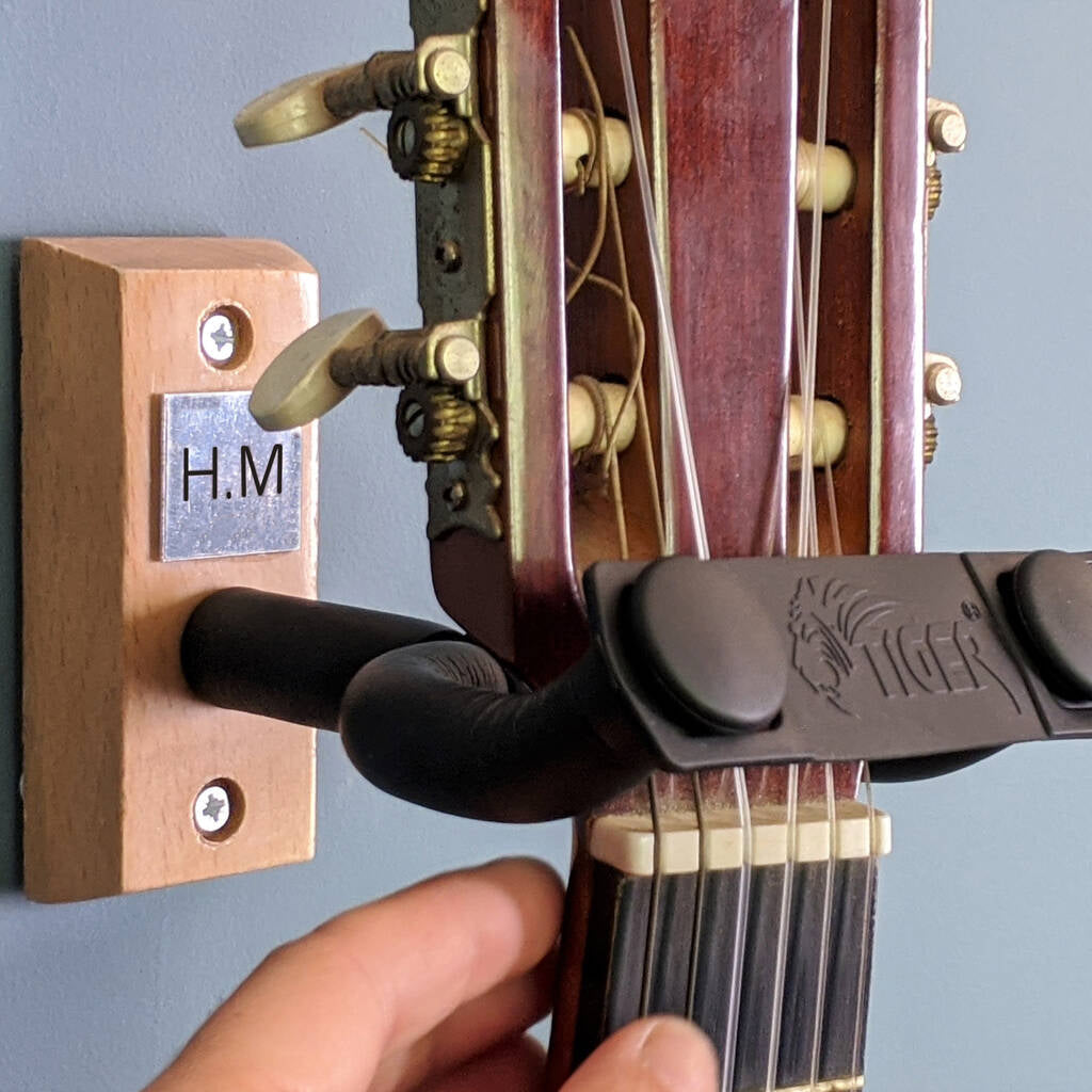 Personalised Guitar Hanger With Your Initials MixPixie Limited