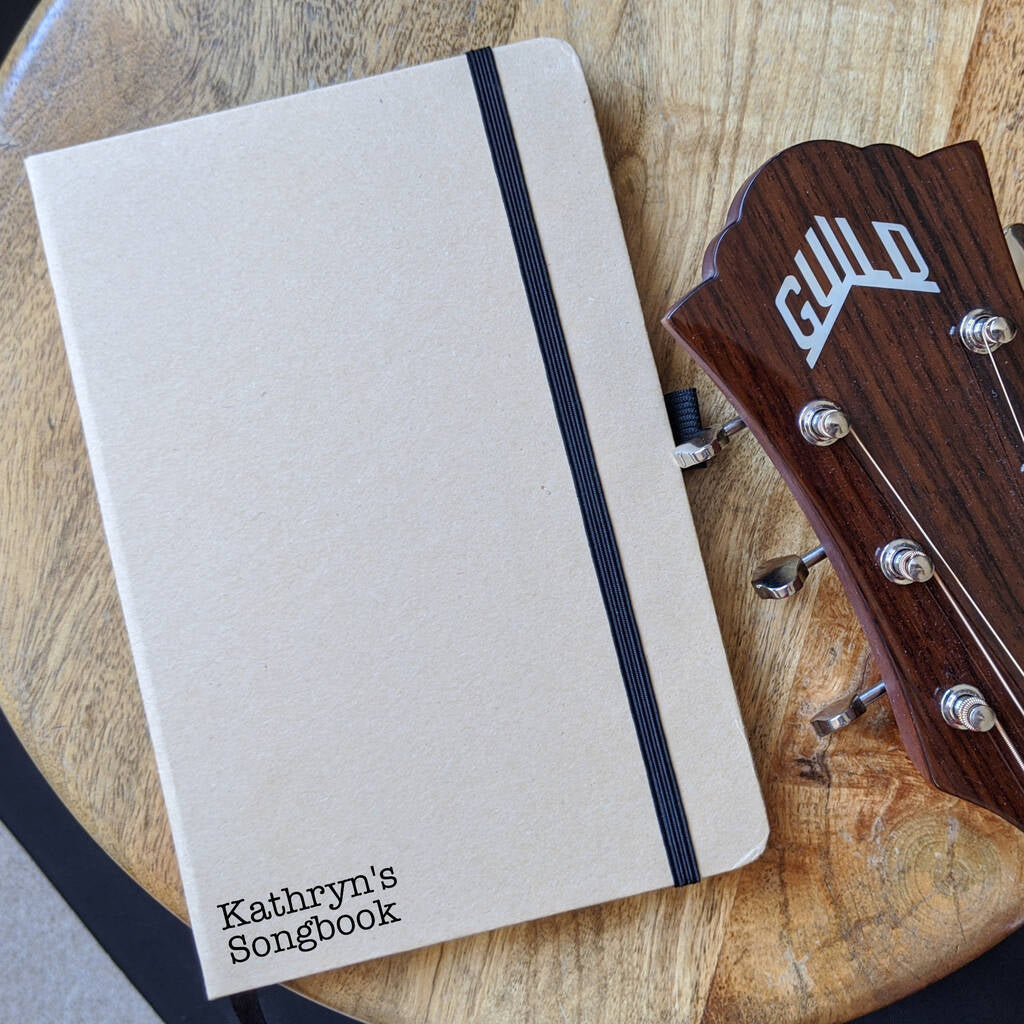 Personalised Recycled Lyrics And Poetry Notebook MixPixie Limited