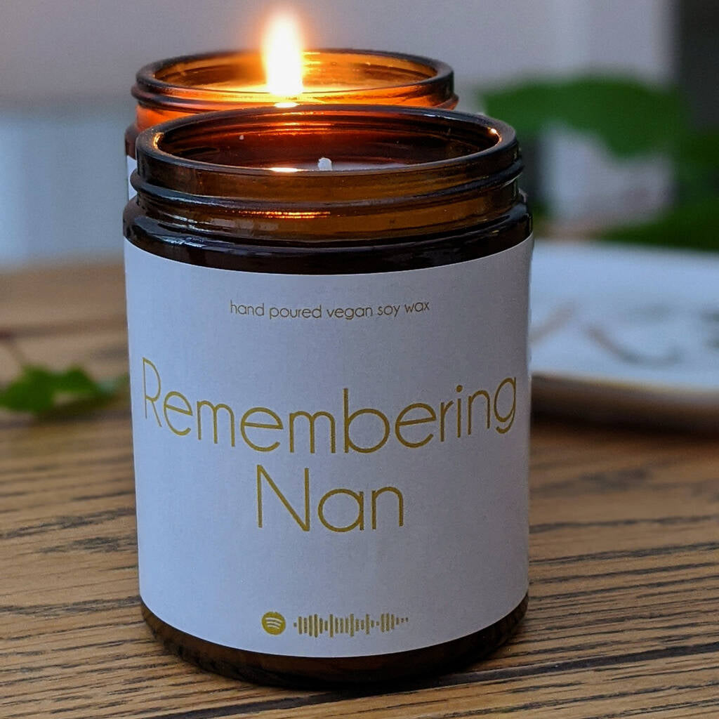 Personalised Spotify Playlist Scented Vegan Candle MixPixie Limited